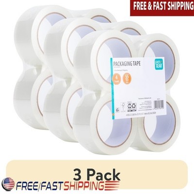 Clear Packaging Tape Strong Adhesive 4 Rolls BOPP Shipping Tape Supply New
