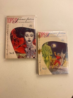 Tops in Science Fiction - UK pulp digest magazine Gaywood Press 1955/56 2 issues