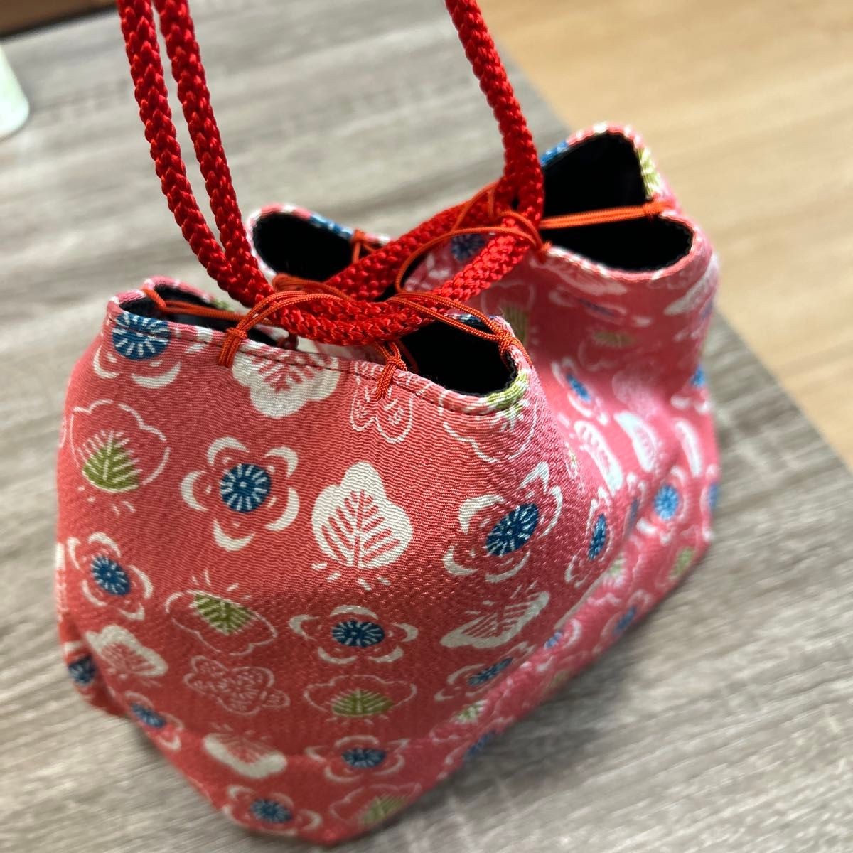 Drawstring bag Japanese pattern pink - image 6