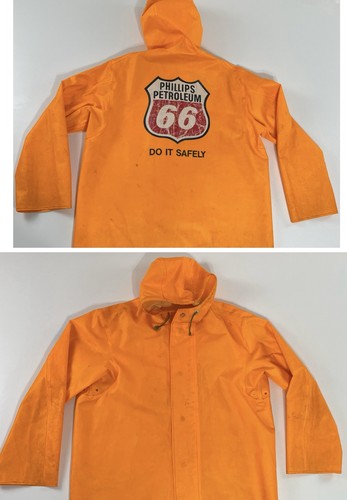 Vintage Helly Hansen Phillips 66 Petroleum Employee Safety Rain Jacket Size L