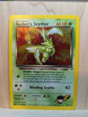 Rocket's Scyther Holo 13/132 Rare Team Rocket 2000 Excellent