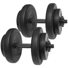 BalanceFrom 40 Pounds Vinyl Coated Dumbbell Set for Home Gym, Black   Cement ...
