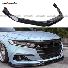 FOR 2021-2022 HONDA ACCORD V STYLE 4PCS CARBON FIBER FRONT BUMPER LIP SPLITTER