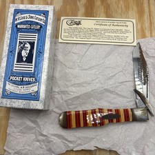 Vintage Case XX Classic 1992 CS71050L SAB Zipper Candy Strip Lockback Knife /243