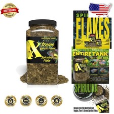 Xtreme Spirulina Flakes: Herbivore Diet, Vibrant Colors, USA Farm Grown 1lb