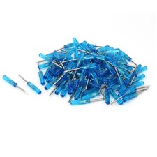 2mm Tip 45mm Plastic Anti-slip Handle Slotted Flat Head Screwdriver 100pcs