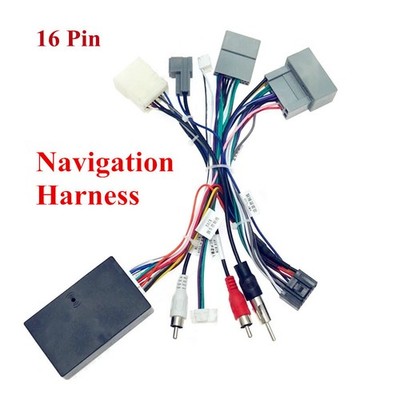 16 PIN Android Radio Power Cable Adapter For Honda Civic CRV 12-15 W/ Canbus Box