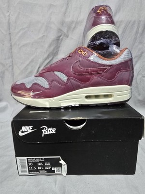 Size 10 - Patta x Nike Air Max 1 Rush Maroon