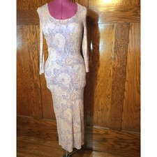 Vintage CW Dress Womans Size Medium Made In USA Floral Pattern