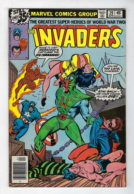 The Invaders # 39 Marvel Cents Issue Kid Commandos & U-Man apps (1979) FNVF