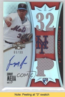 2010 Triple Threads Rising Stars 69/99 Jenrry Mejia #162 Rookie Auto RC READ 9qw