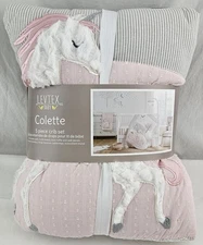 Levtex Baby Colette Nursery Crib Bedding Set (5 Piece Set) Pink