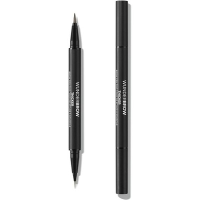 Dickere Augenbrauen Stift Duo, zweiseitige Mikrospitze 1 Stück (1er Pack), brünett 