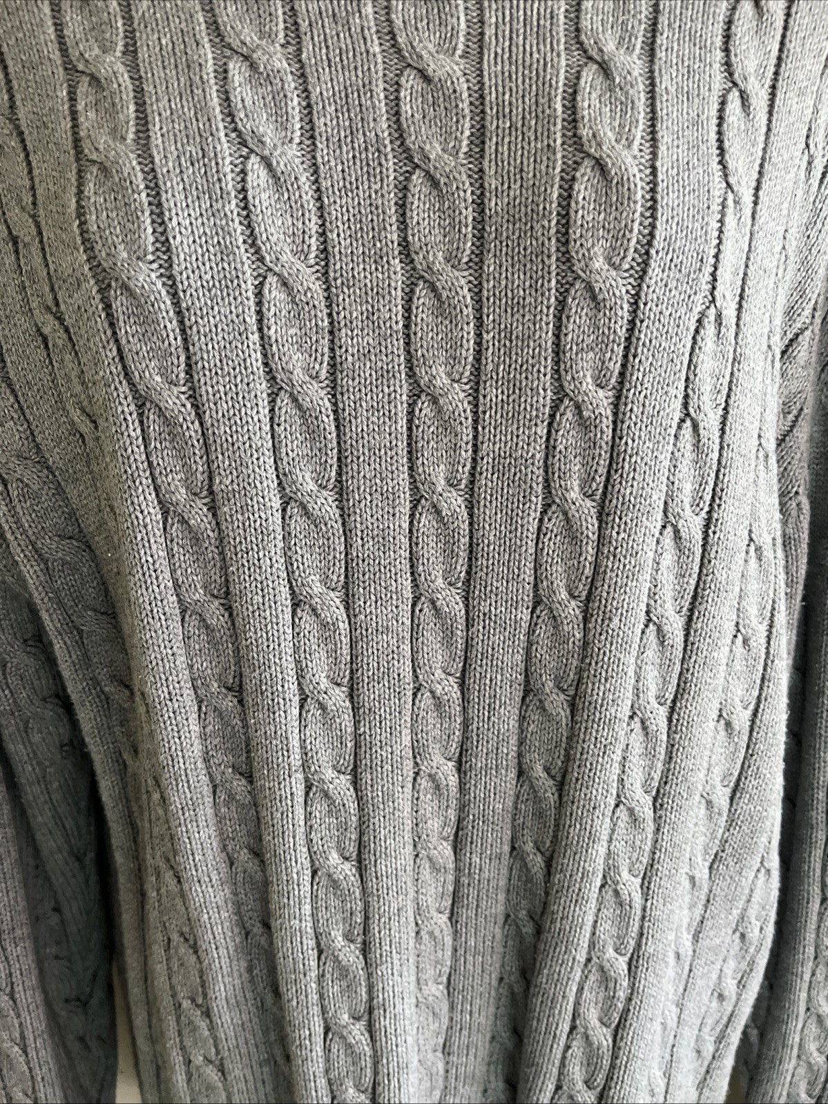 Vintage Basic Editions Men’s Medium Gray Cable Kn… - image 2