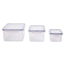 NEW Lock & Lock Classic Rectangular Food Storage Set 3pce