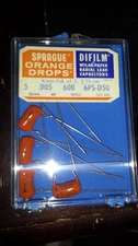 NOS -  Sprague Orange Drop 5 Capacitors .005 uf 600v 6PS-D50 Old Container Pack