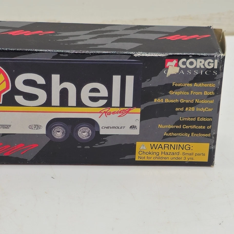 Corgi Shell Racing Transporter 1:64 Diecast Truck Busch IndyCar NIB Ltd Ed Vtg - Image 4 of 4