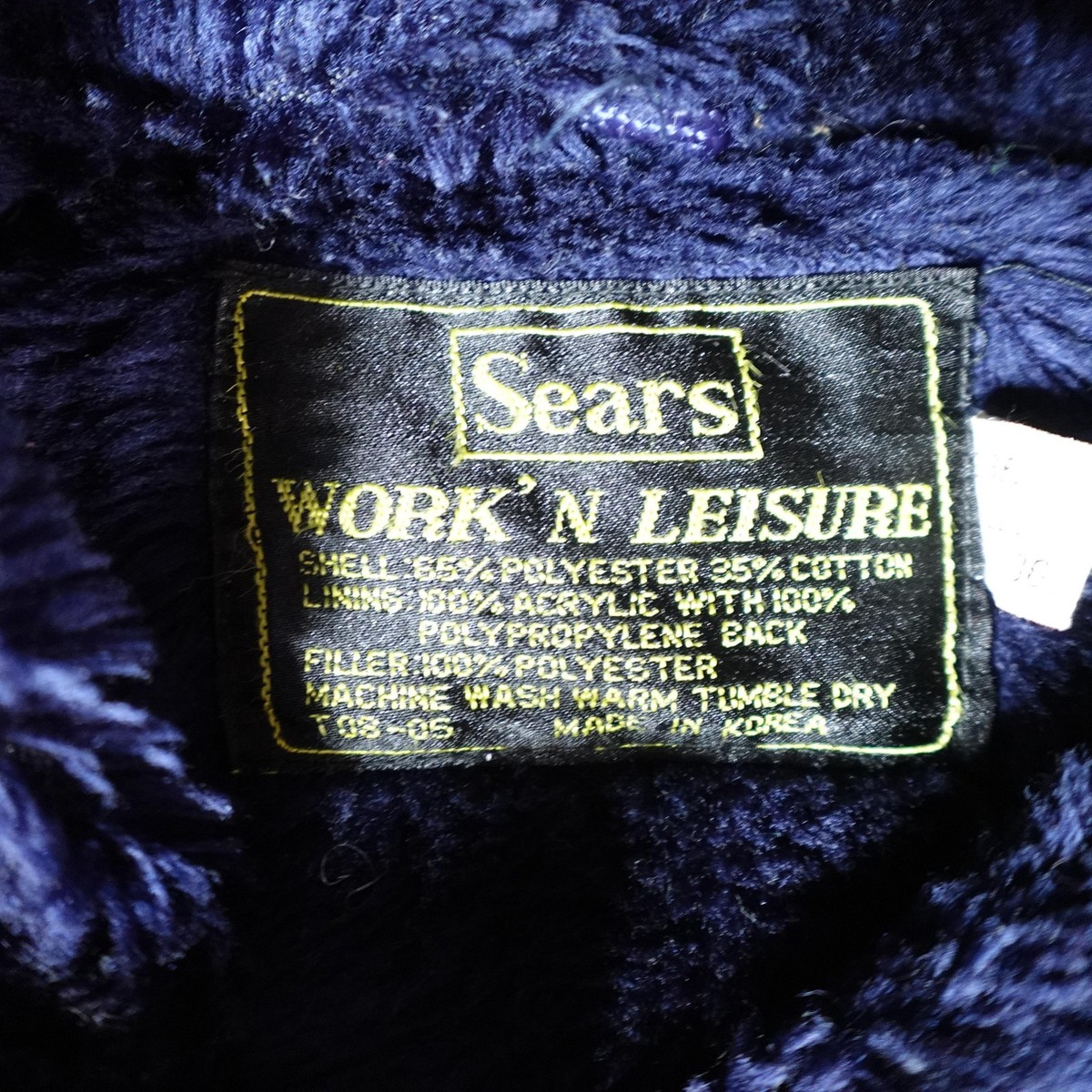 Vintage Sears Snorkel Jacket Mens Small Blue Work N Leisure Parka