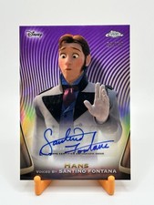2025 TOPPS CHROME DISNEY SANTINO FONTANA AS HANS AUTO PURPLE REFRACTOR 26/75 SSP