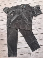 GodBody Suit Mens XL 38x32 Flocked 90s Hip Hop Streetwear Vintage Brown Velour