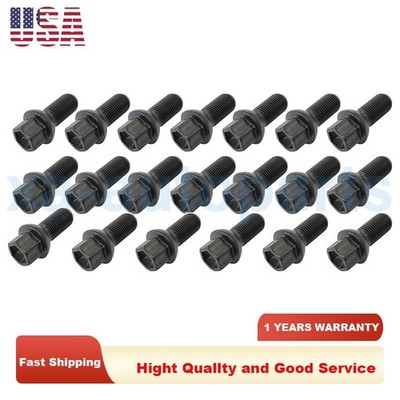 20Pcs Wheel Lug Bolts 0009908307 Black For Benz C250 C300 CLS63 E280 E500 S600
