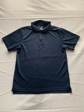 Wonder Nation Boys Blue 1/4 Button short sleeve polo Size XL 14-16