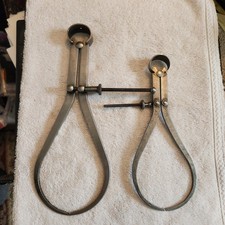 Lot of 2 Outside Calipers Starrett 6-1/4"  Goodell Pratt 8" Spring-Type Flat-Leg