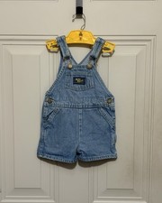 Vintage Oshkosh B  gosh Baby B  gosh Vestbak Denim Shortalls 18M USA Overalls 90s