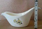 Stetson Marcrest Pottery Yellow Dogwood Flower Black Branches Gravy Boat VGUC — photo 4