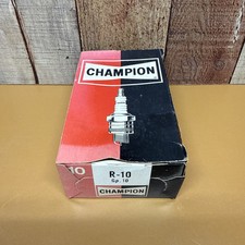 NOS Champion R-10 GP 10 Spark Plugs NEW 10 Pcs 1 Box of 10 Sealed