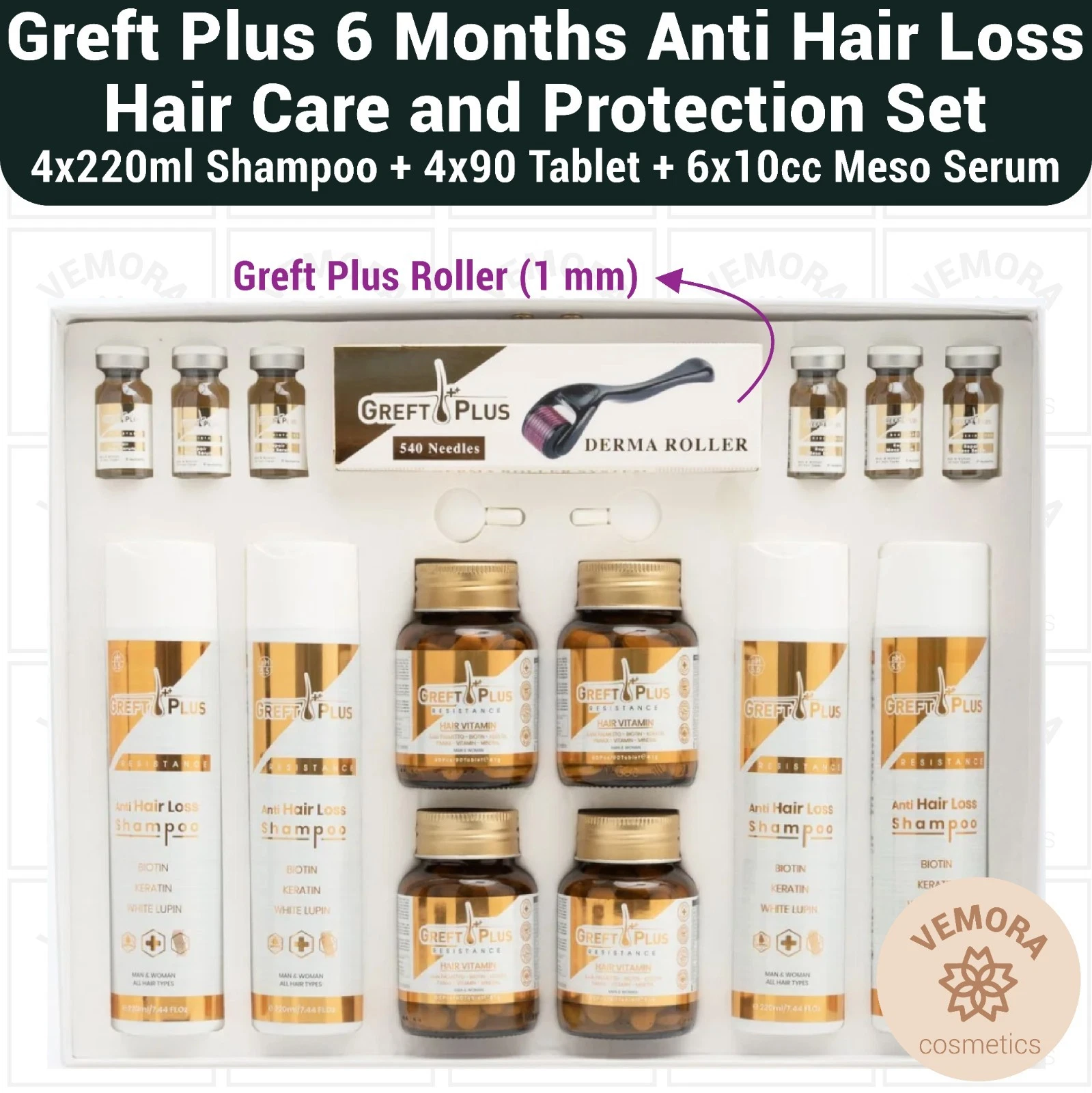Greft Plus 6 Months After Hair Transplant, Anti-Hair Loss Complete Hair Care Set