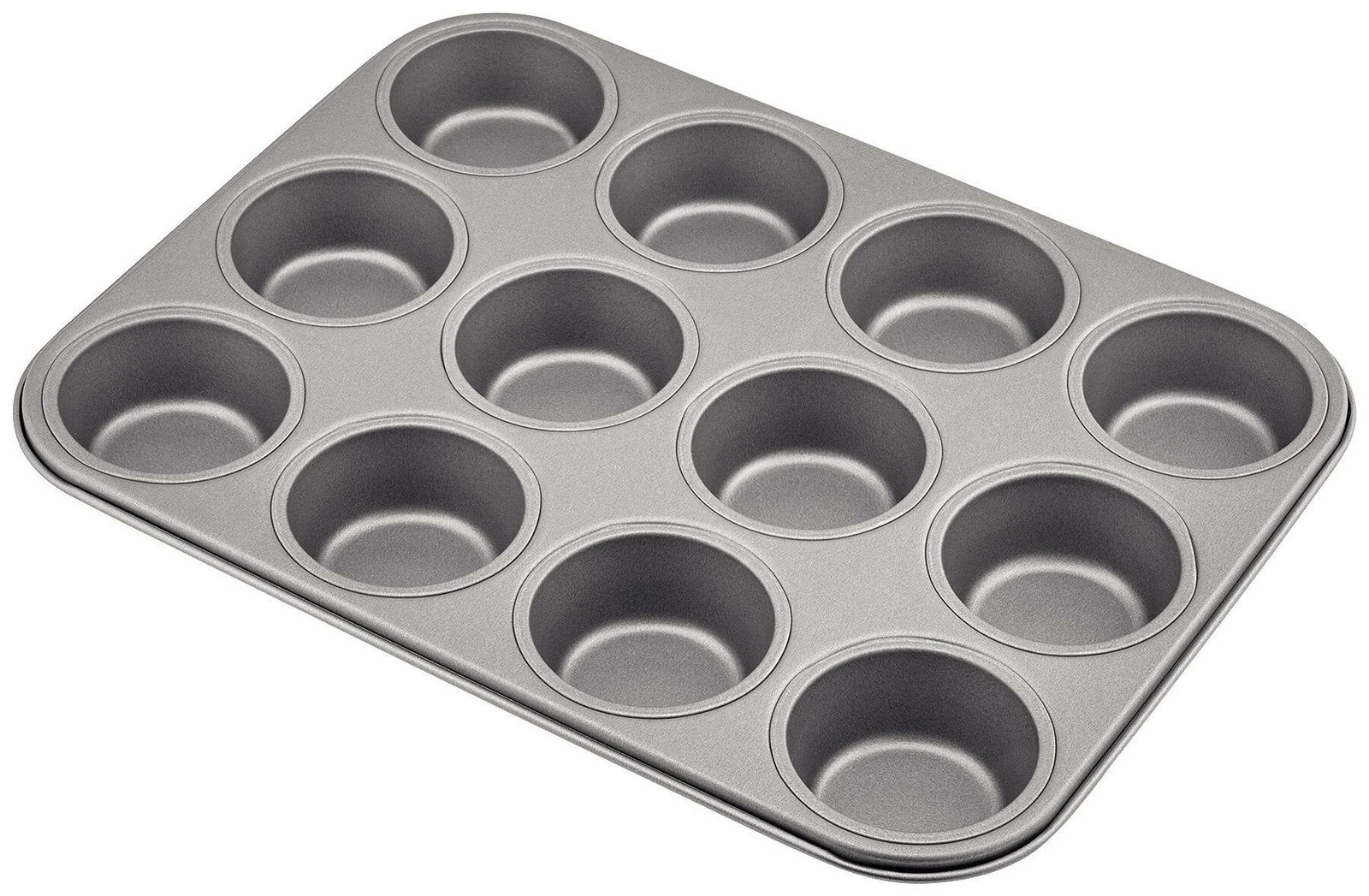 NON STICK 12 CUP MUFFIN TRAY CAKE DEEP BUN PIE PUDDING BAKING CUP CAKES
