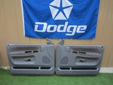 Mist Gray 98-01 Dodge Ram Regular Cab Power Door Trim Panels Driver Passenger