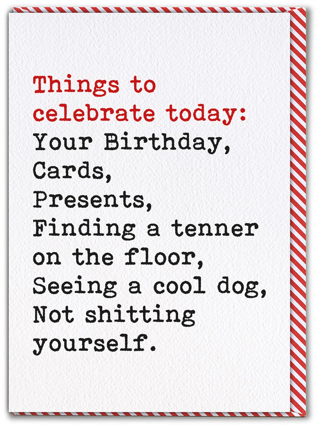 Rude Birthday Card 'Things To Celebrate' Funny Amusing Novelty Humour Joke