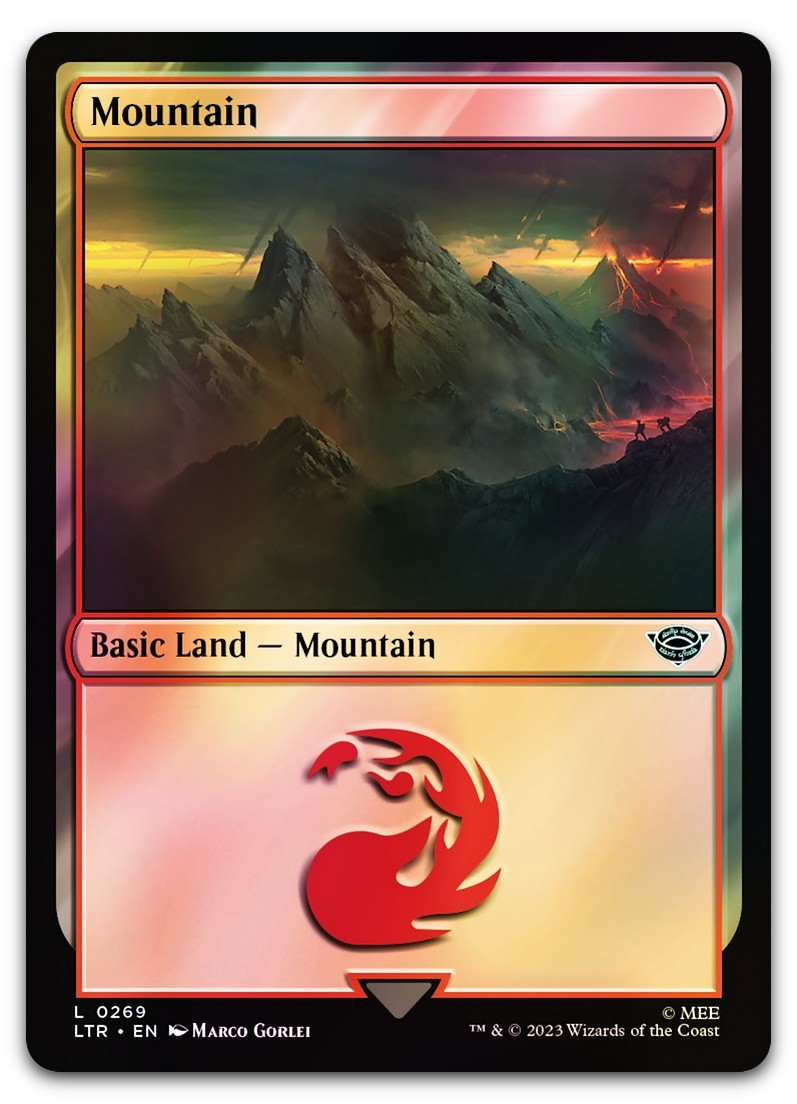 Mountain (0269) #269 (Foil) (NM) Lord of the Rings LTR Magic MTG