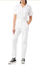 Dickies Women s Flex Cooling Short Sleeves Coveralls In White Size M