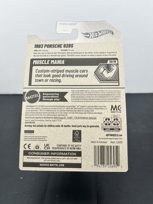 Hot Wheels 2025 Mainline Muscle Mania 1983 Porsche 928S Red #250