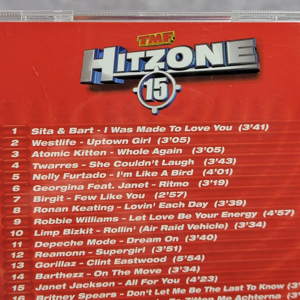 TMF Hitzone 15 CD 2001 Y2K Compilation Limp Bizkit Gorillaz Birgit Barthezz Foto 4 de 4
