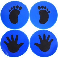  2 Pairs Floor Sign for Football Training Supplies Soccer Equipment Marker Disc