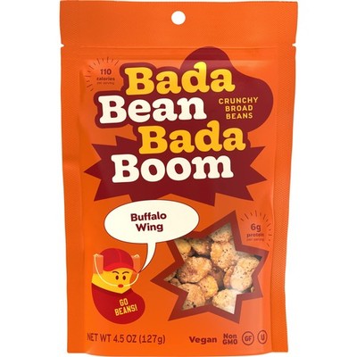 Bada Bean Boom, Crunchy Roasted Broad Snacks 4.5 Ounce (Pack of 6) 