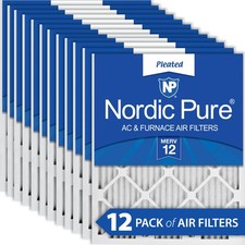 18x24x1 17 1/2x23 1/2 Pleated MERV 12 Air Filters 12 Pack