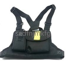 Radio Tactical Vest Pocket Chest Harness Chest Front Pouch Holster Carry Case