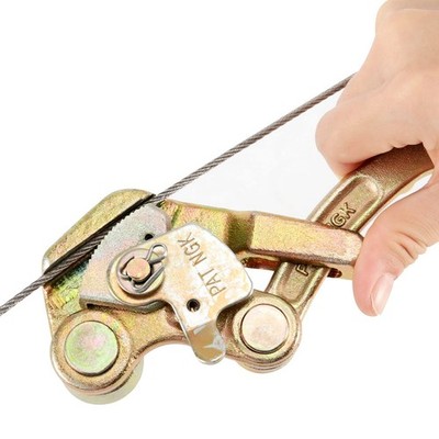 1 Ton 2204 Lbs Cable Grip, High Strength Wire Grippers Rope Jaw Puller, Steel...