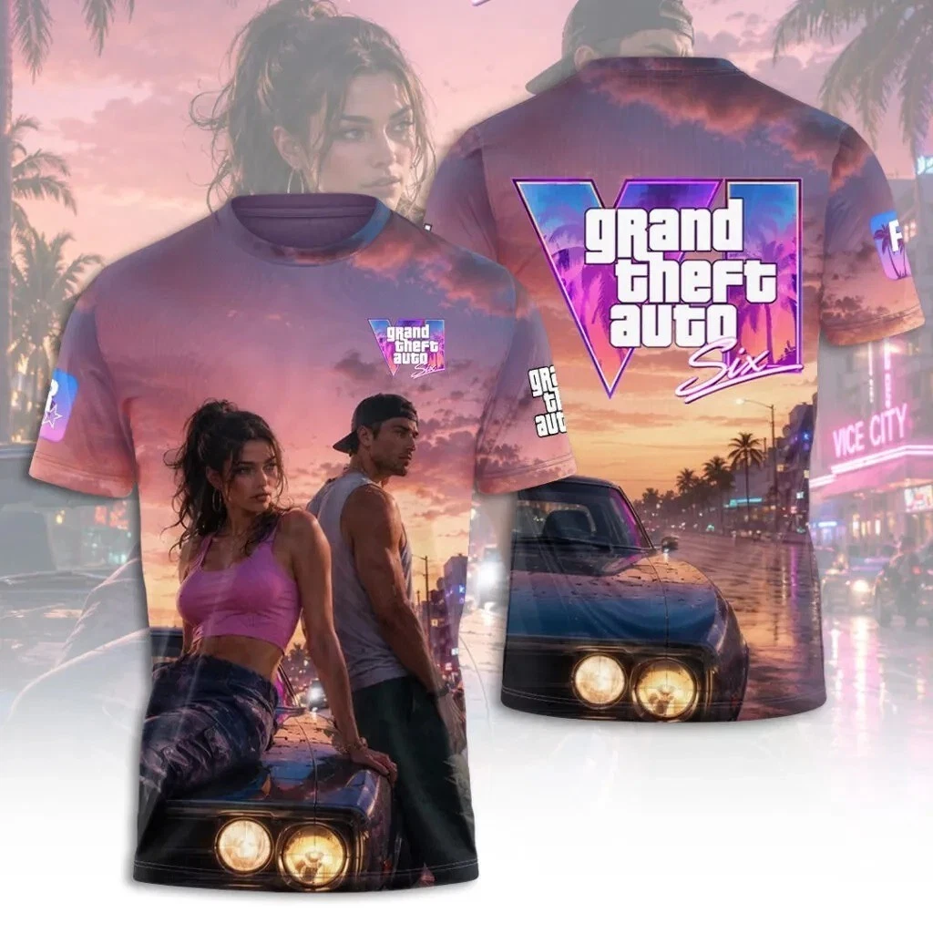 Grand Theft Auto VI 3D Apparel T shirt
