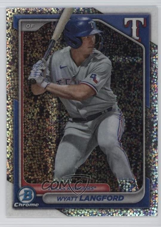 2024 Bowman Chrome Prospects Speckle Refractor /299 Wyatt Langford #BCP-64 16z7