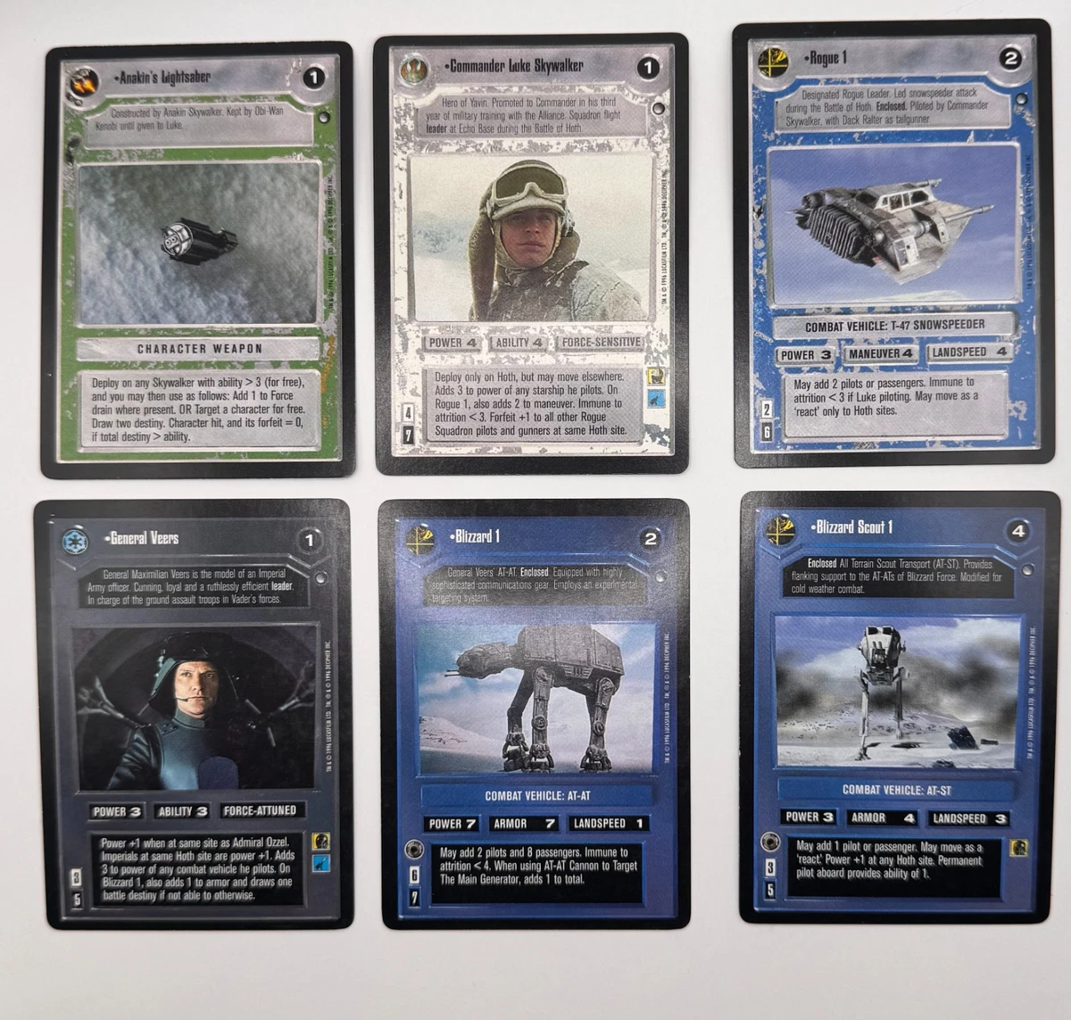 Star Wars CCG Decipher Complete Collectible Card Game Sets for