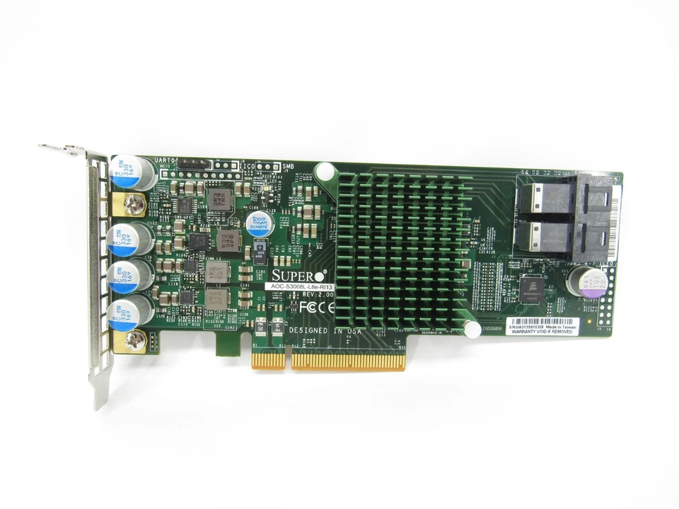 SuperMicro 8-Port 12Gb/s PCIe X8 SAS Host Bus Adapter AOC-S3008L-L8e-RI13 - Image 2 of 4