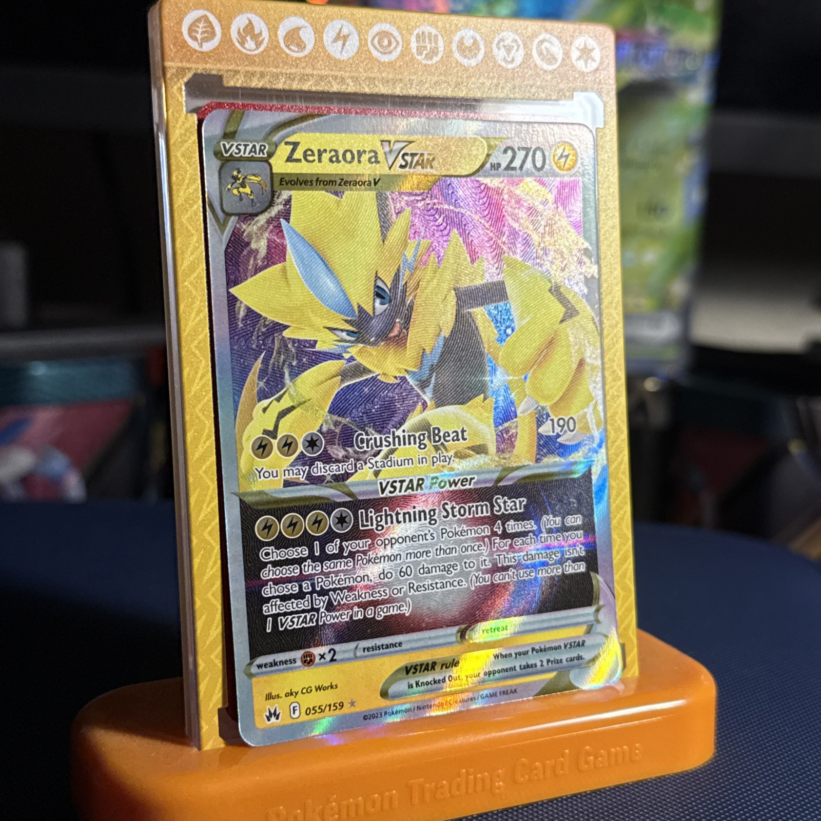 Zeraora VSTAR Holo Ultra Rare Crown Zenith 055/159 NM Pokemon
