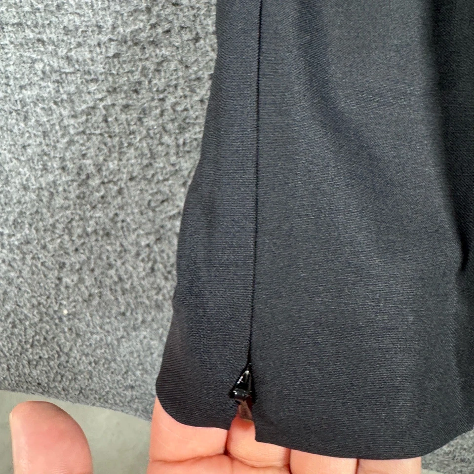 Pantalones de vestir Vince 100 % lana para mujer 8 negros con cremallera al tobillo modernos minimalistas Foto 3 de 4