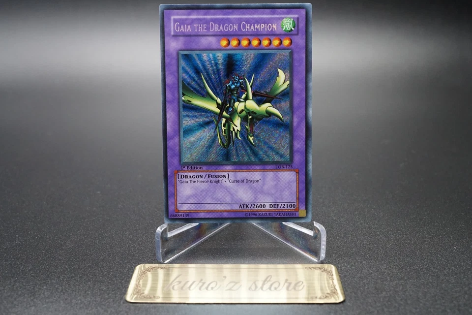 Yugioh Asian English - Gaia the Dragon Champion LOB-125 1st Edition Secret Rare - Image 2 of 4